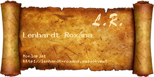 Lenhardt Roxána névjegykártya
