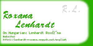 roxana lenhardt business card